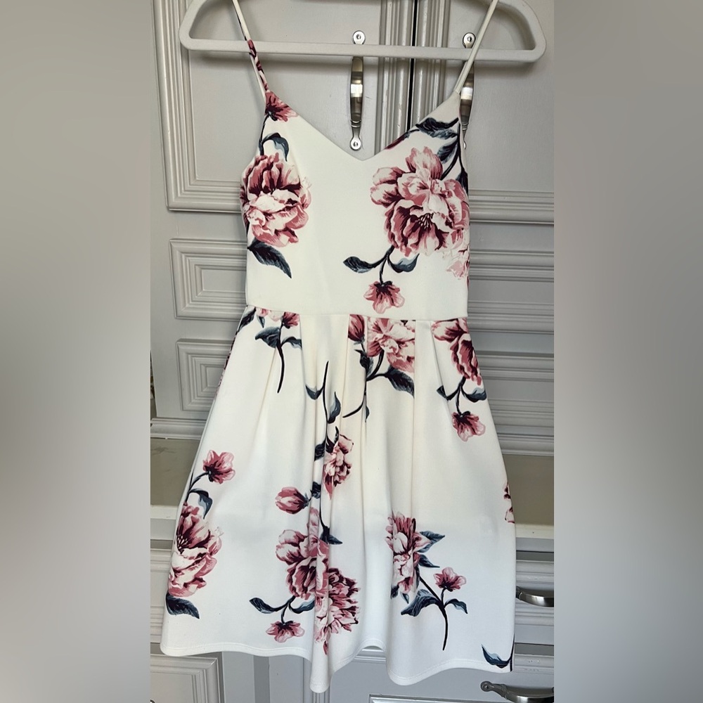 Monteau Pink Floral Mini Dress